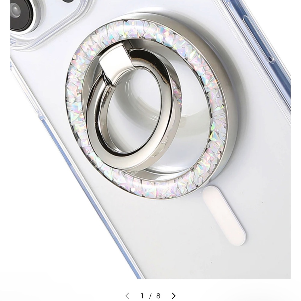 Iridescent Silver, gold and rose gold Phone Ring Holder